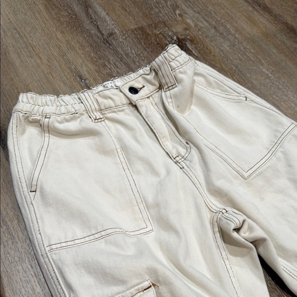 PacSun Size M Cream Cargo Pants Relaxed Fit Baggy - Picture 7 of 10